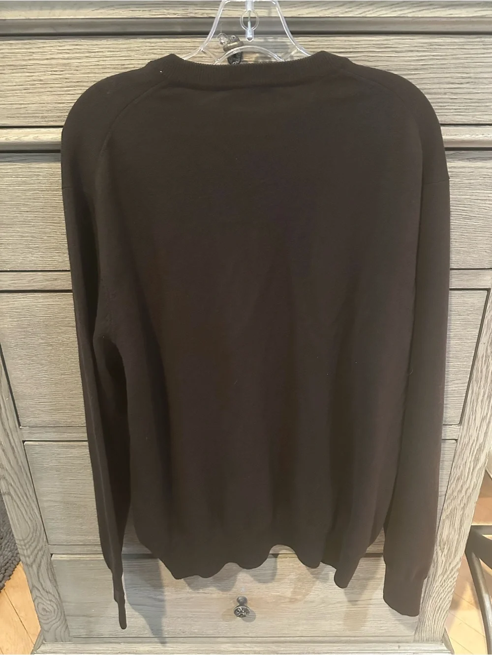 Jeremy Argyle Men’s Chocolate Brown V-Neck Sweater. Size XXL